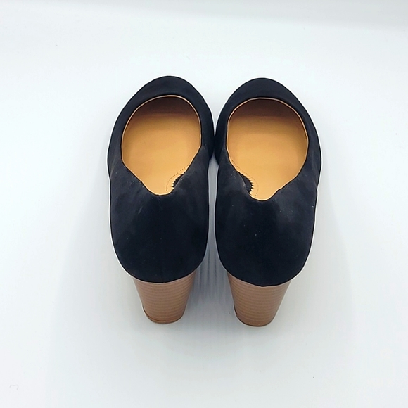 NWOB! Anne Taylor LOFT  Womens Black Faux Suede Wedge Heel Size 8.5M (US) Try on - Picture 4 of 9